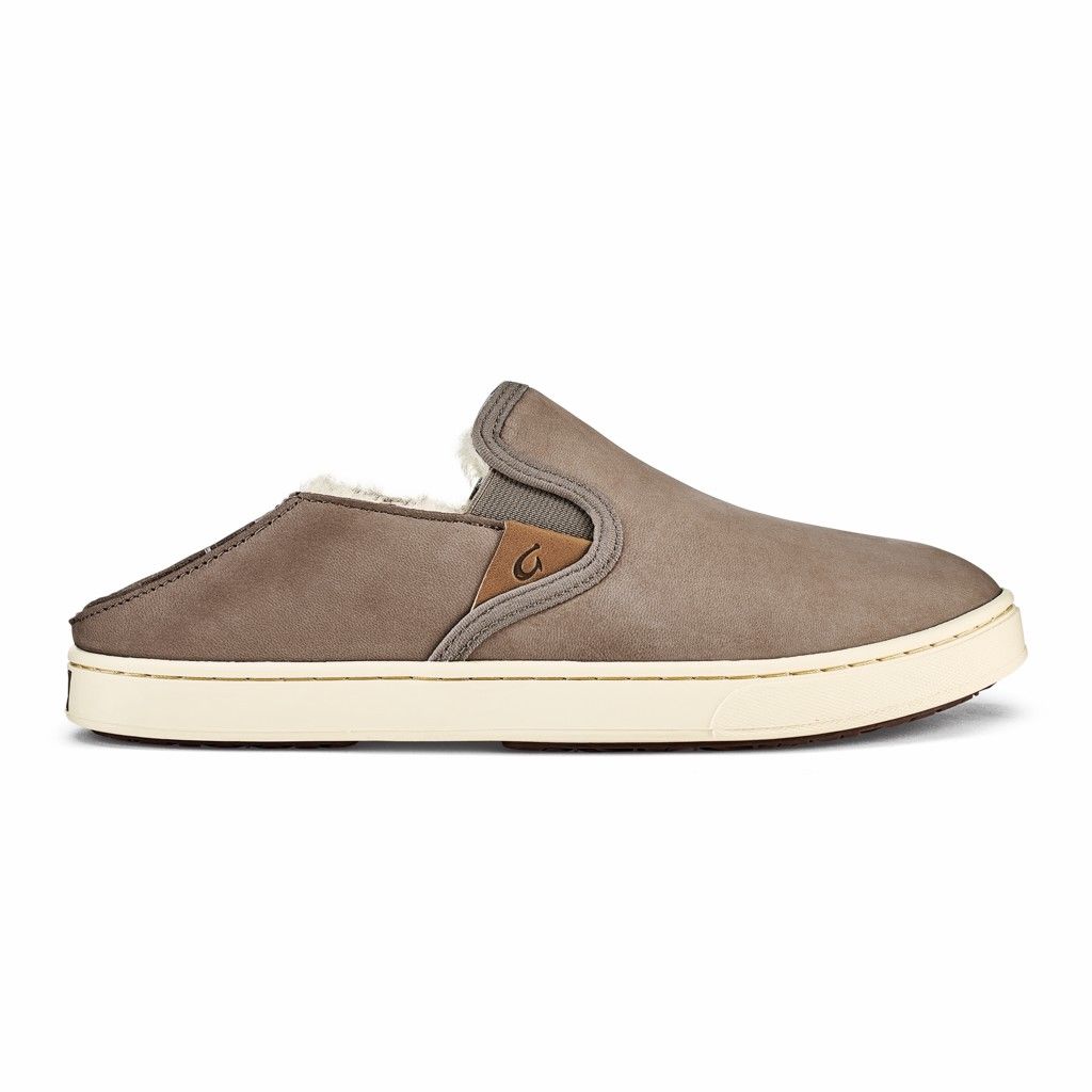 Olukai Women's Pehuea Heu Slip On Shoe - Taupe Grey US076-892